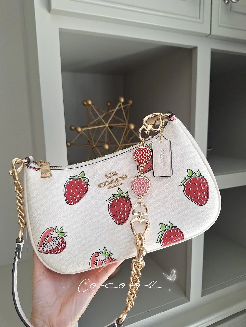 NWT Coach Teri Shoulder Bag CAL62 Strawberry Print ® Cute Chic Summer Bag - Picture 2 of 13
